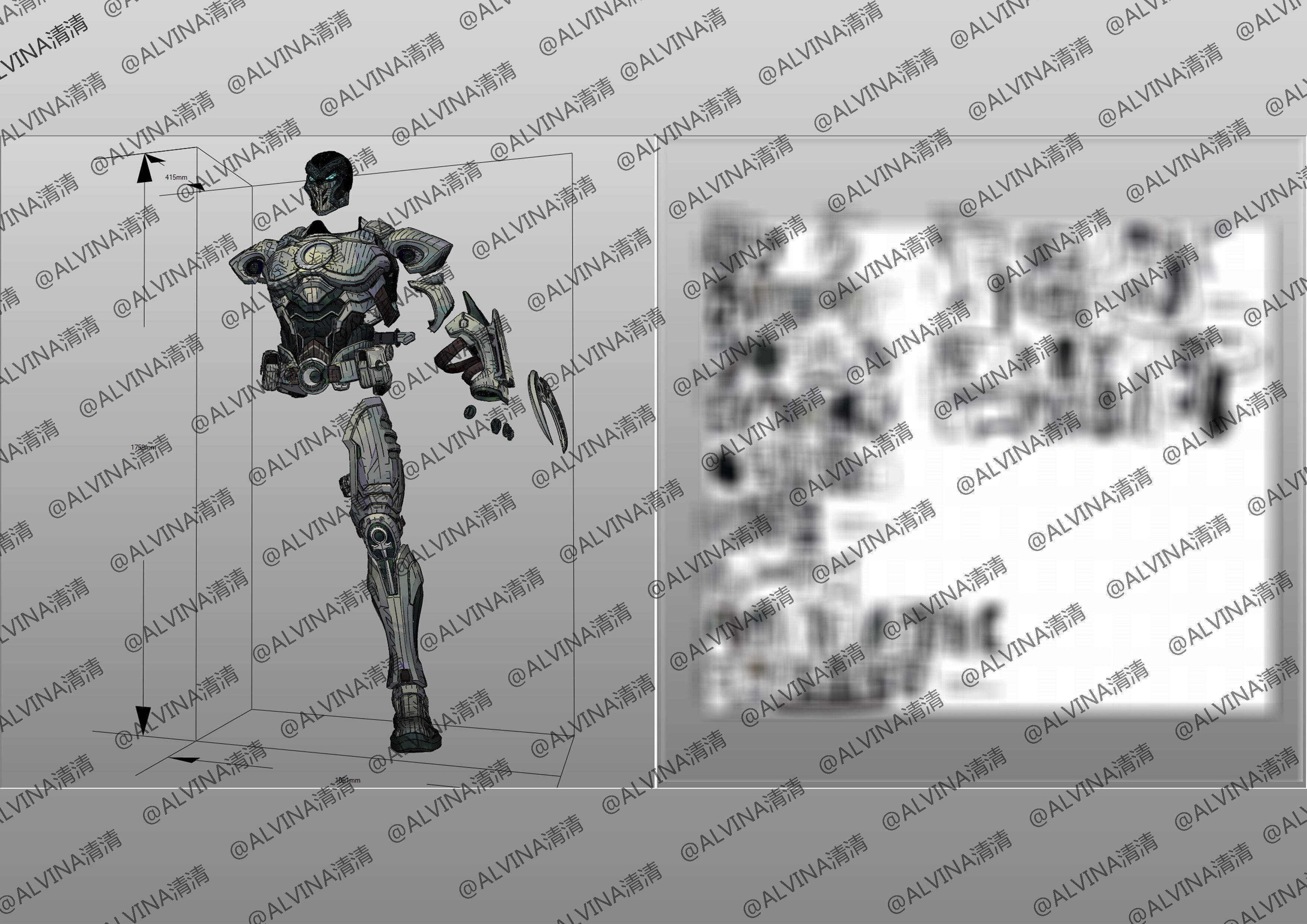 Marvel Rivals - Moon Knight S1 Armor - DIY Cosplay Pepakura Foam Low-poly 3D model_14