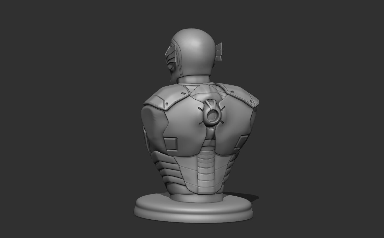 Captain America Bust Futuristic Design 3D print model_3