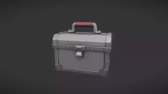 metal toolbox with handle