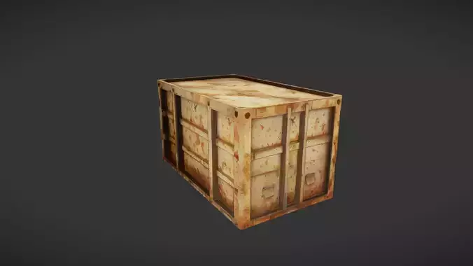 metal storage crate rusted