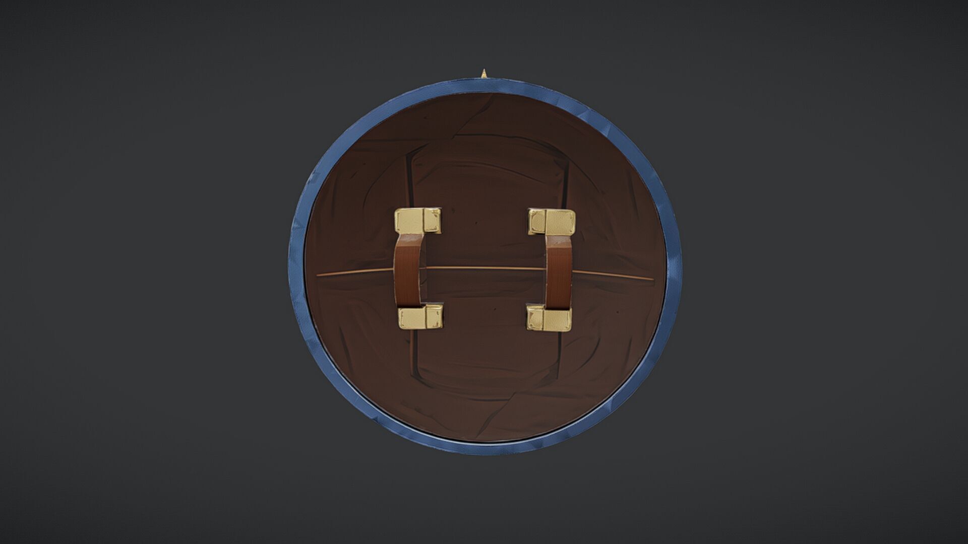 medieval shield with spikes 3D model_2