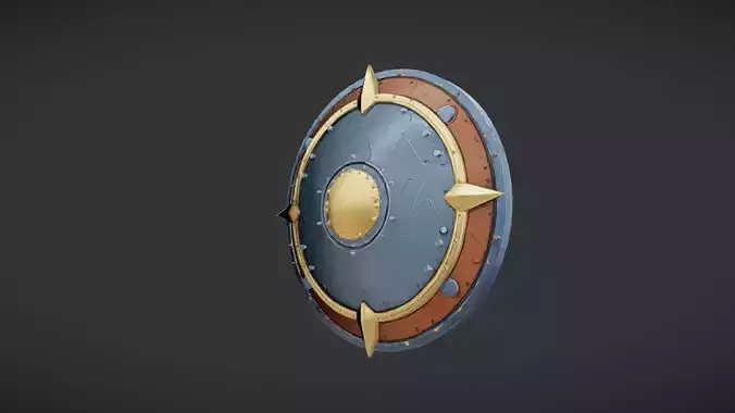 medieval shield with spikes