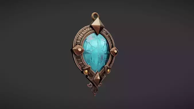 intricate gemstone pendant