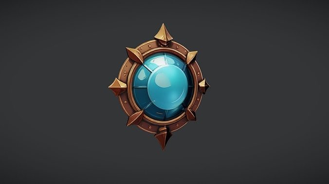 decorative medallion with spikes 3D model