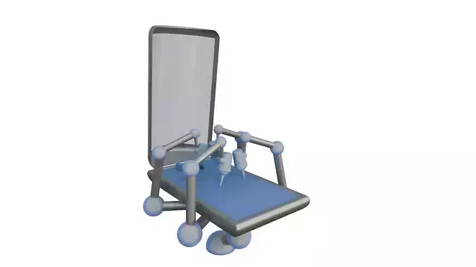 Futuristic Laser Surgery Bed High Tech Sci-Fi 3D model