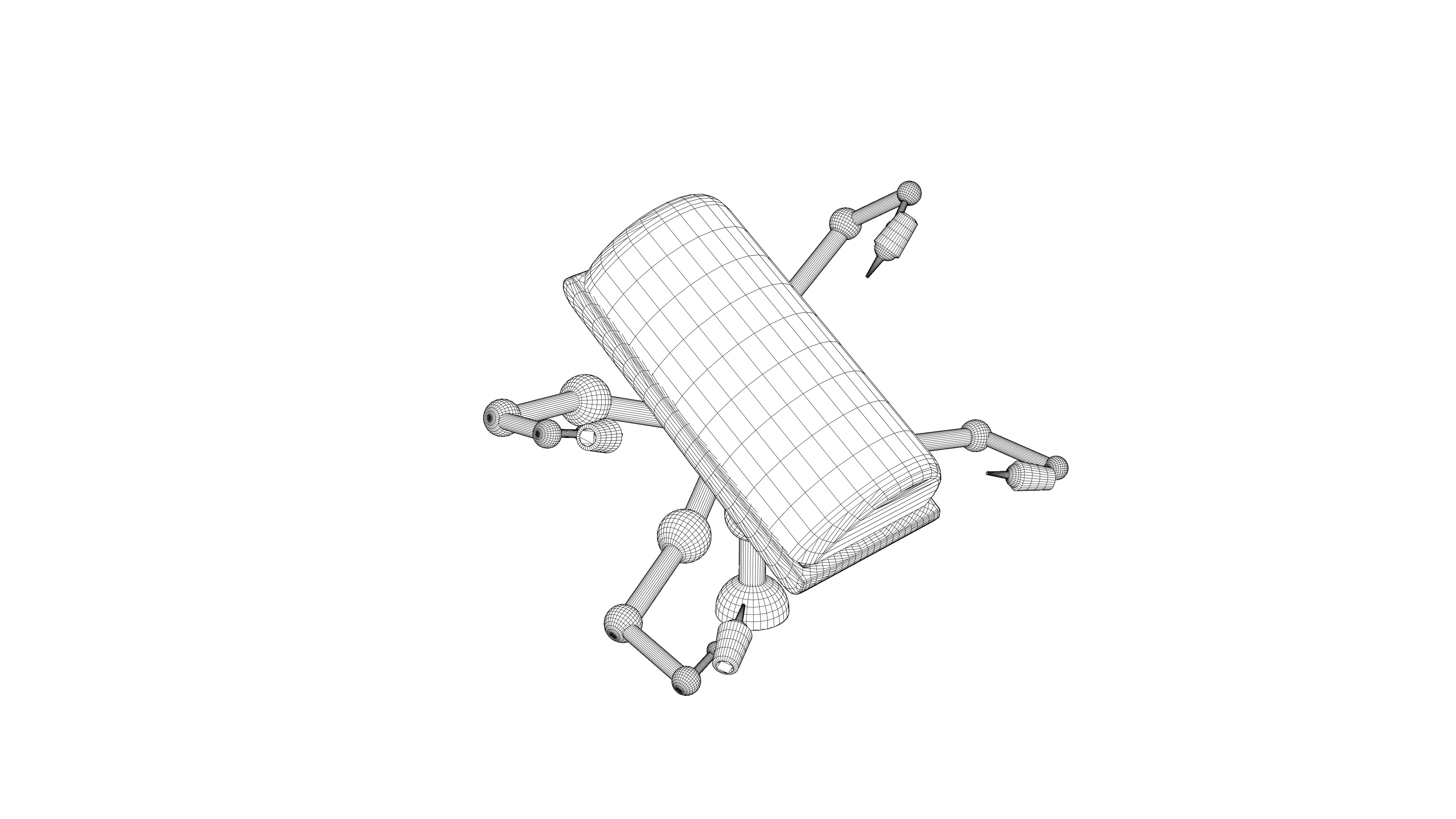 Futuristic Laser Surgery Bed High Tech Sci-Fi 3D model_12