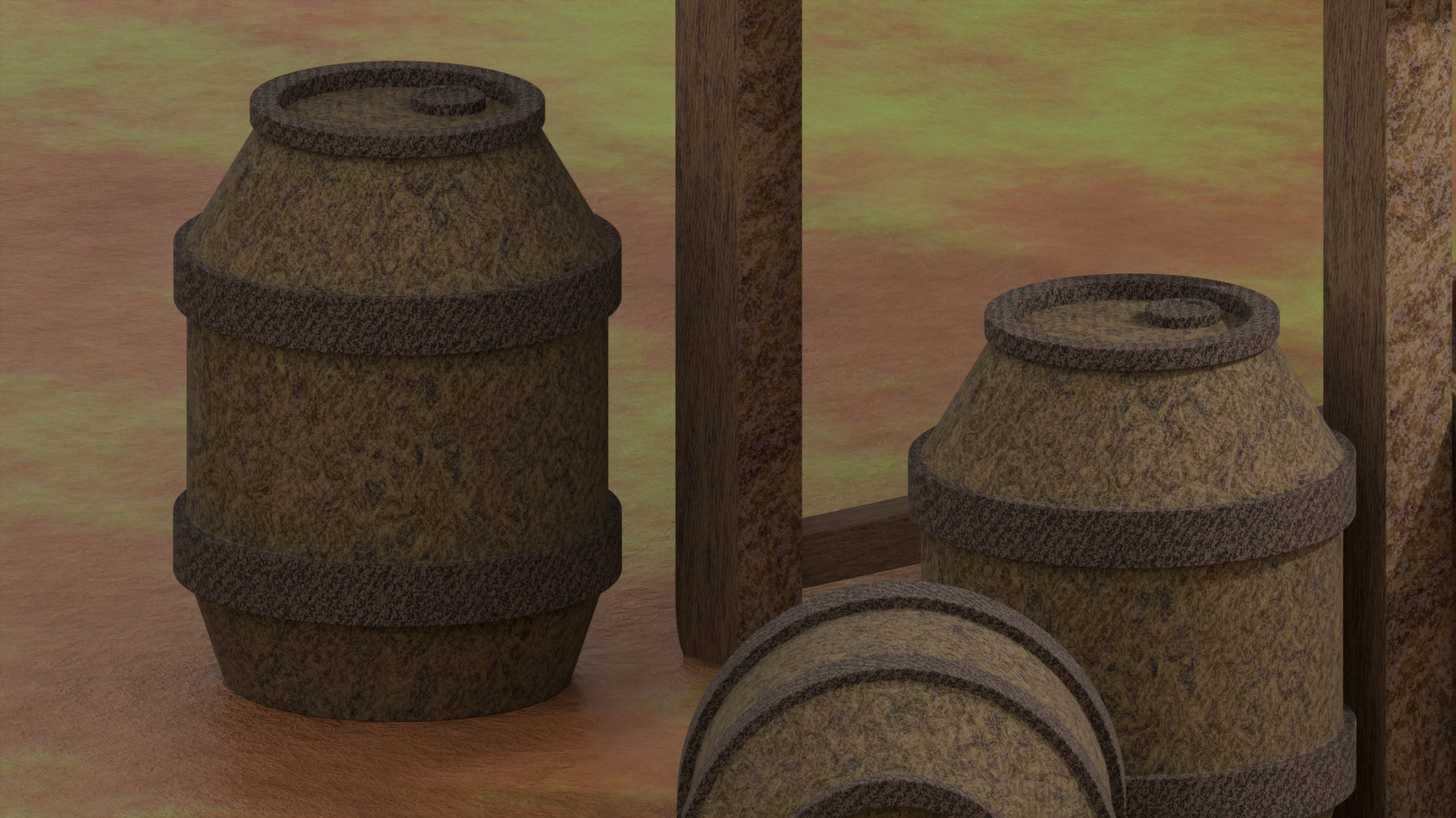 Medieval Apple Shop 3D model_6