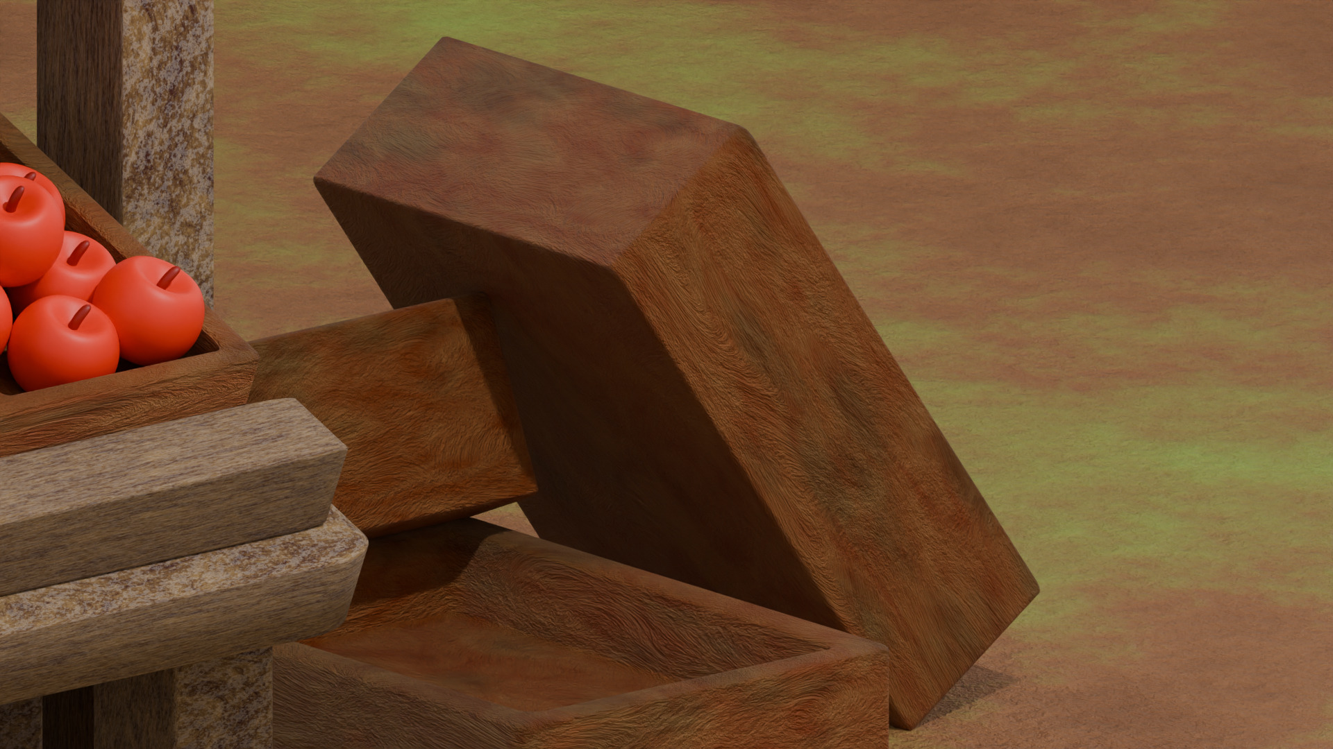 Medieval Apple Shop 3D model_8