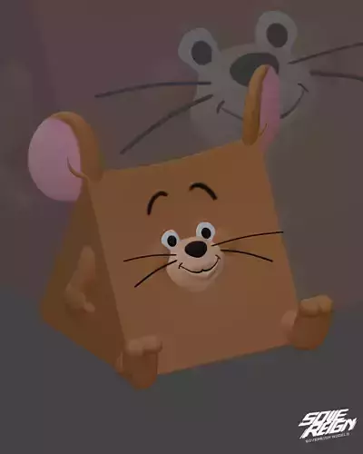 Tom and Jerry Triangle Jerry meme Model  3D print model