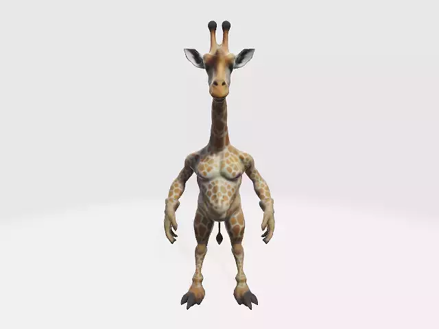 humanoid giraffe  3D model