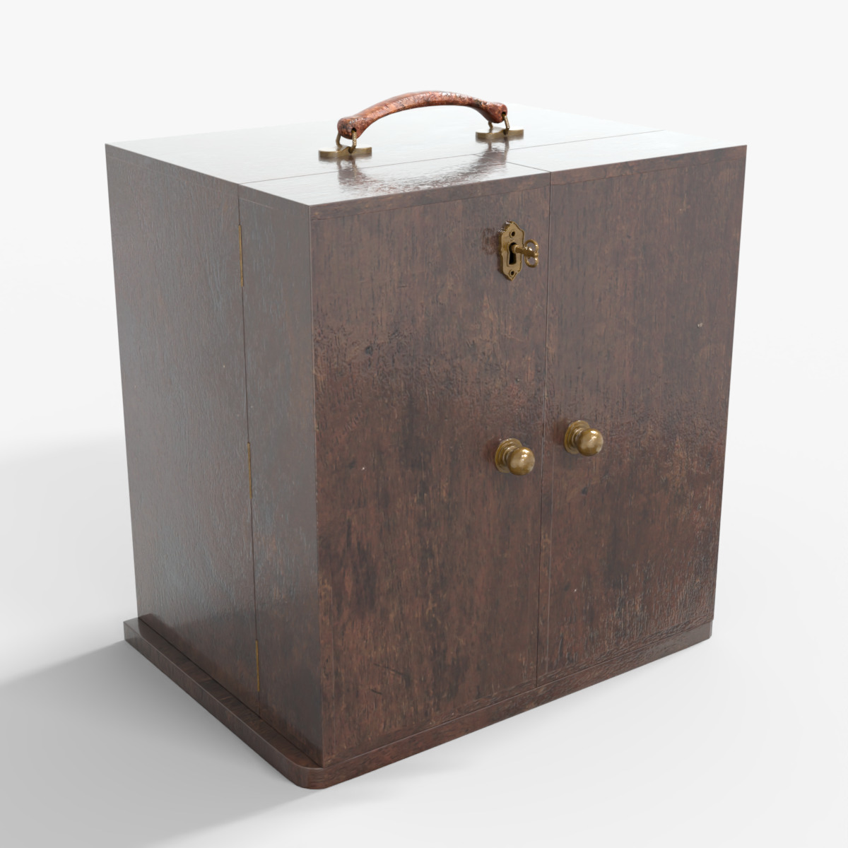 Medical Chest With Bottles Low-poly 3D model_8