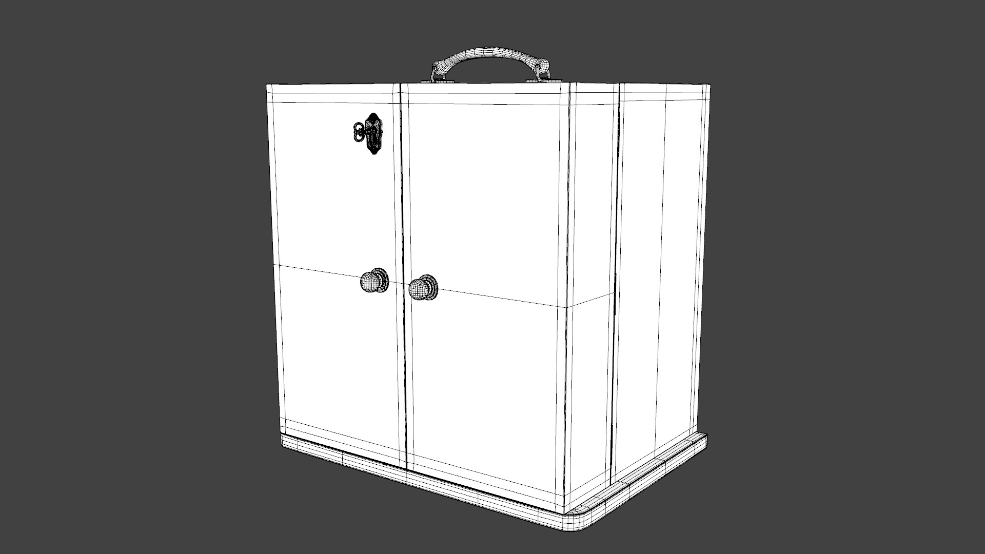 Medical Chest With Bottles Low-poly 3D model_12