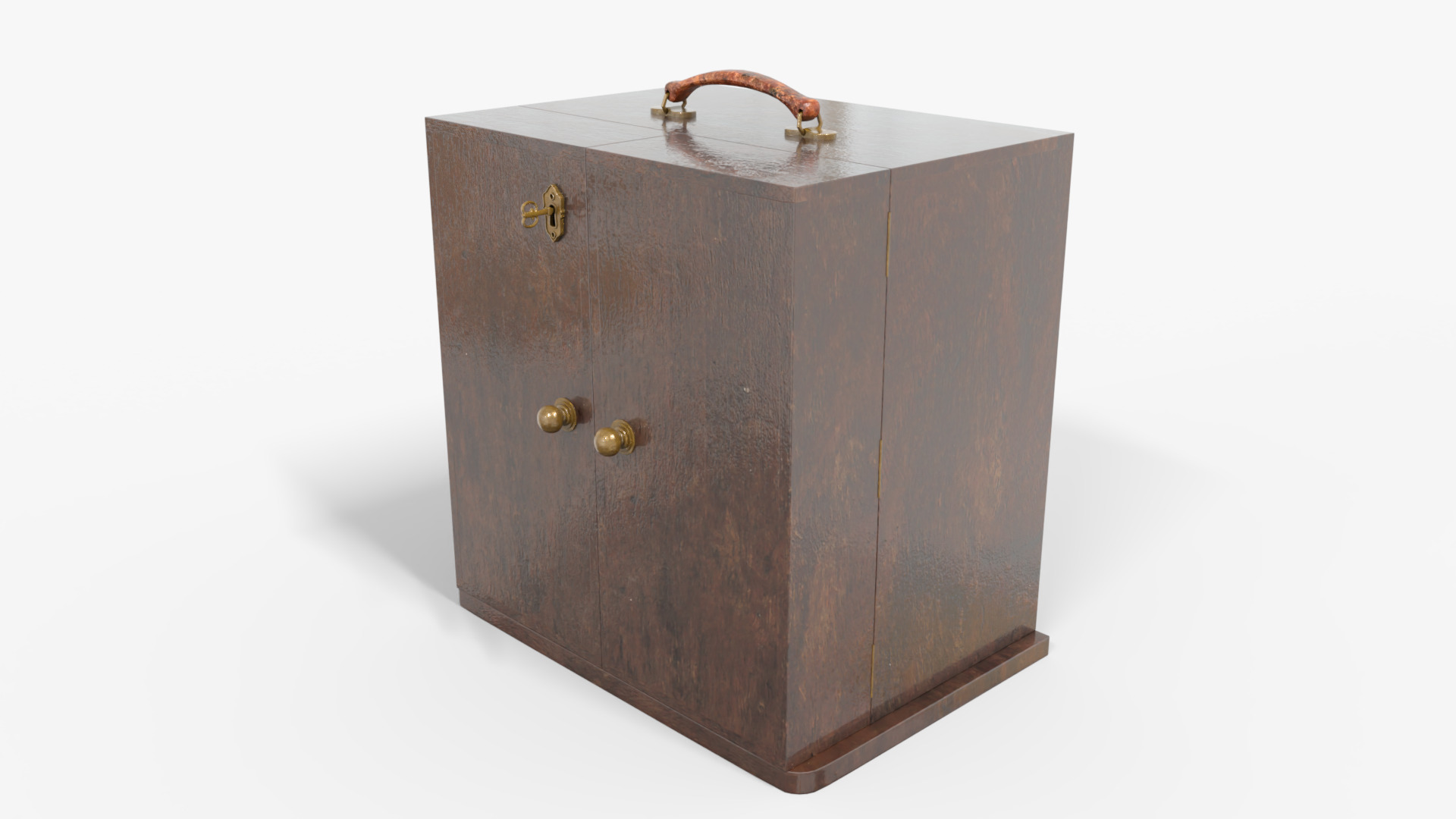 Medical Chest With Bottles Low-poly 3D model_3