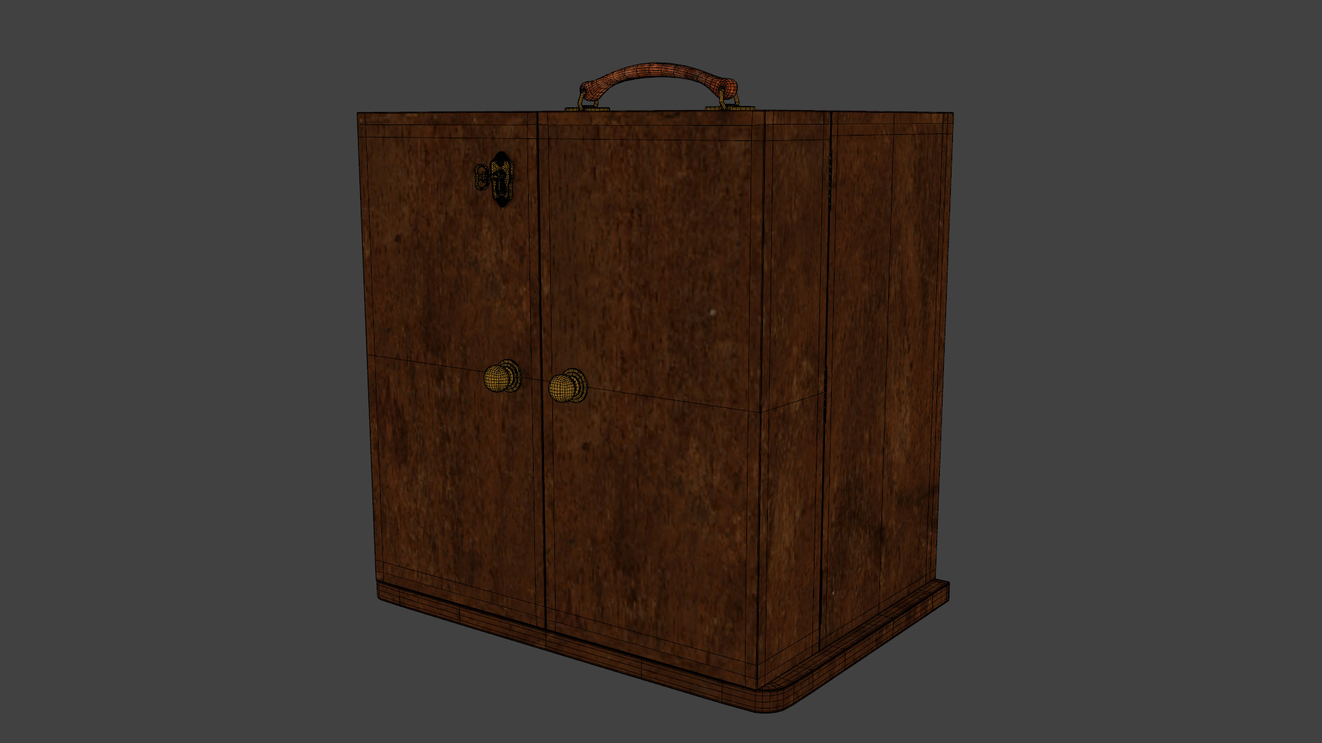 Medical Chest With Bottles Low-poly 3D model_11