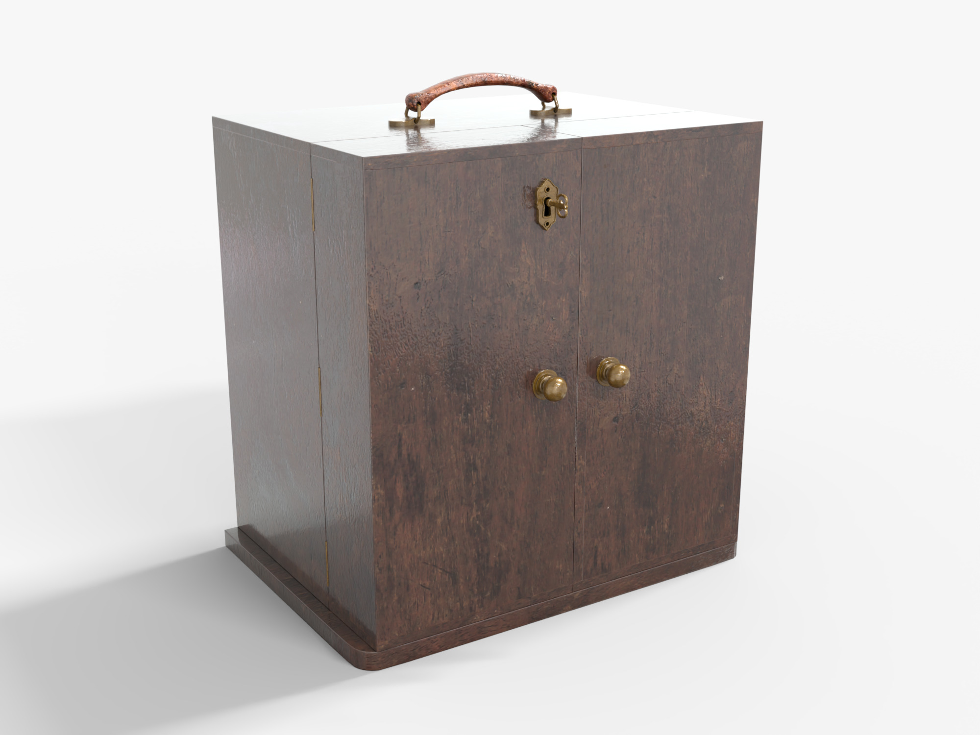 Medical Chest With Bottles Low-poly 3D model_1