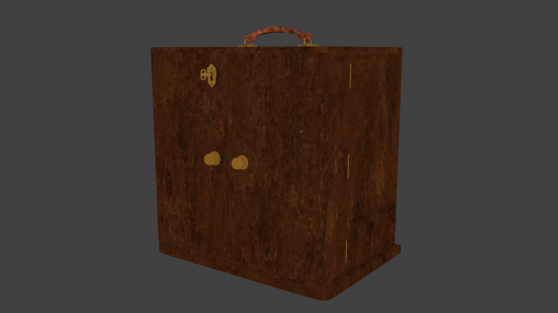 Medical Chest With Bottles Low-poly 3D model_10