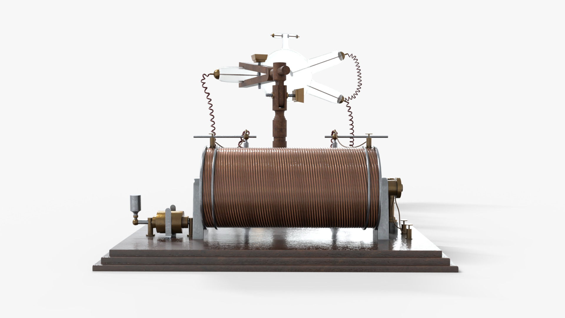 Victorian x ray machine 1895 Low-poly 3D model_5