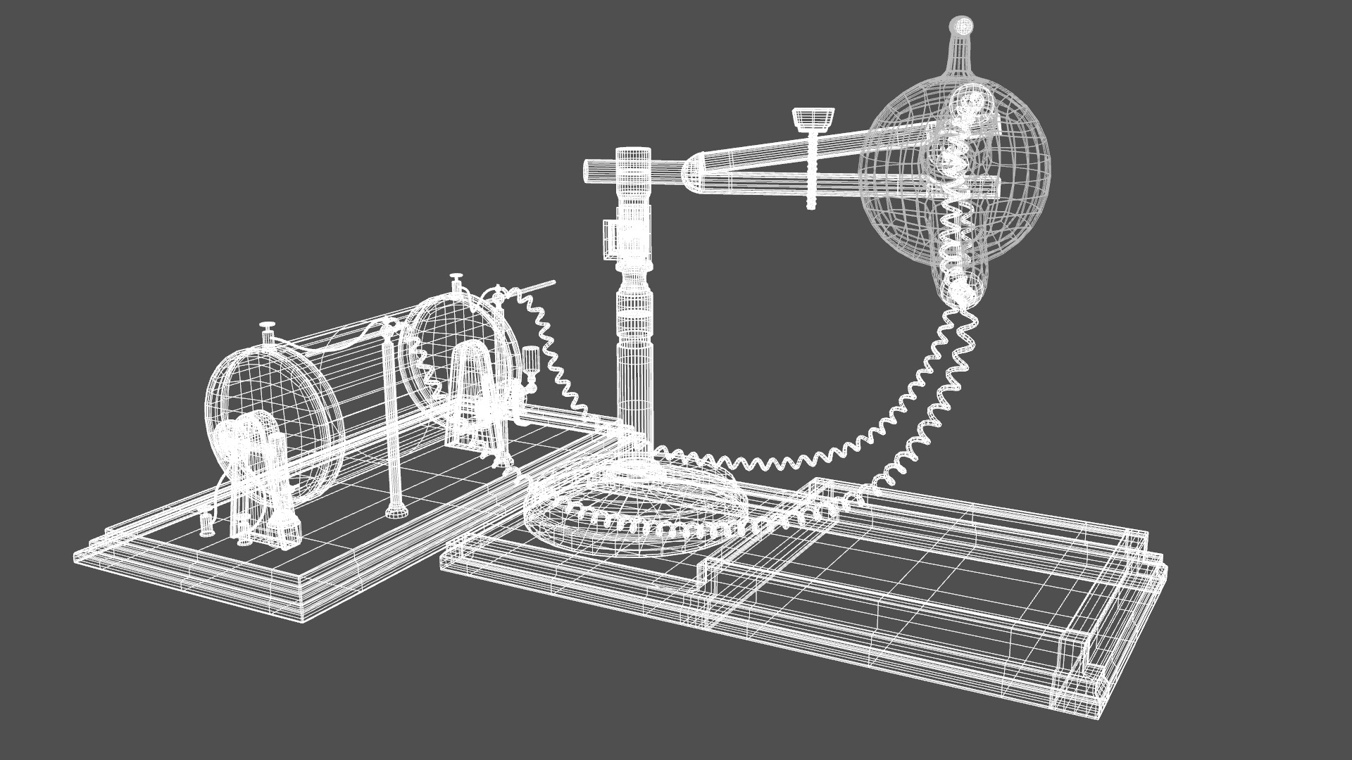 Victorian x ray machine 1895 Low-poly 3D model_11