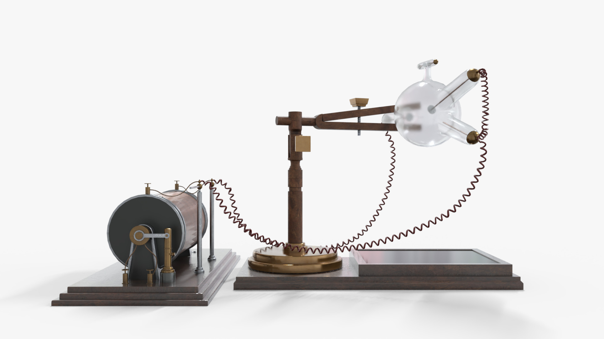 Victorian x ray machine 1895 Low-poly 3D model_3