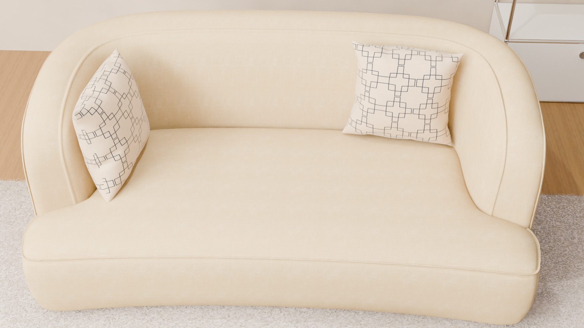 Modern Stylish Sofa - High Poly Furniture Model - architectural Low-poly 3D model_6