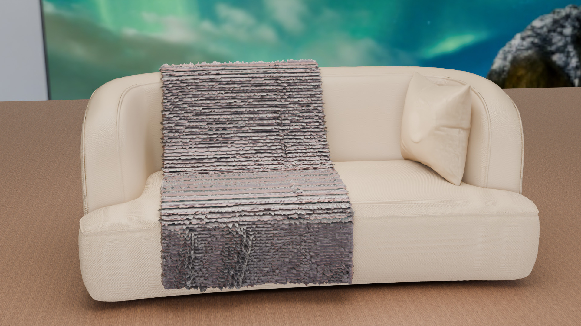 Modern Stylish Sofa - High Poly Furniture Model - architectural Low-poly 3D model_2