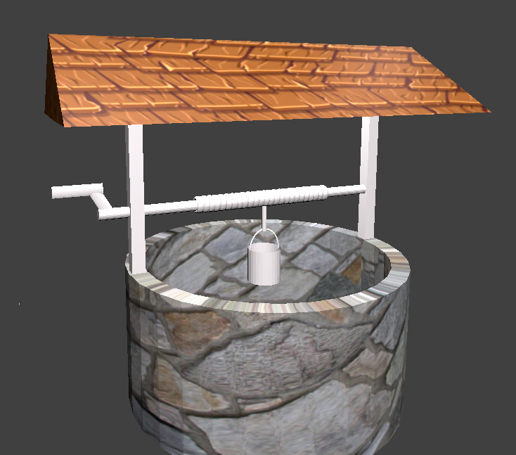 Water Well as a Game Asset Low-poly 3D model_2