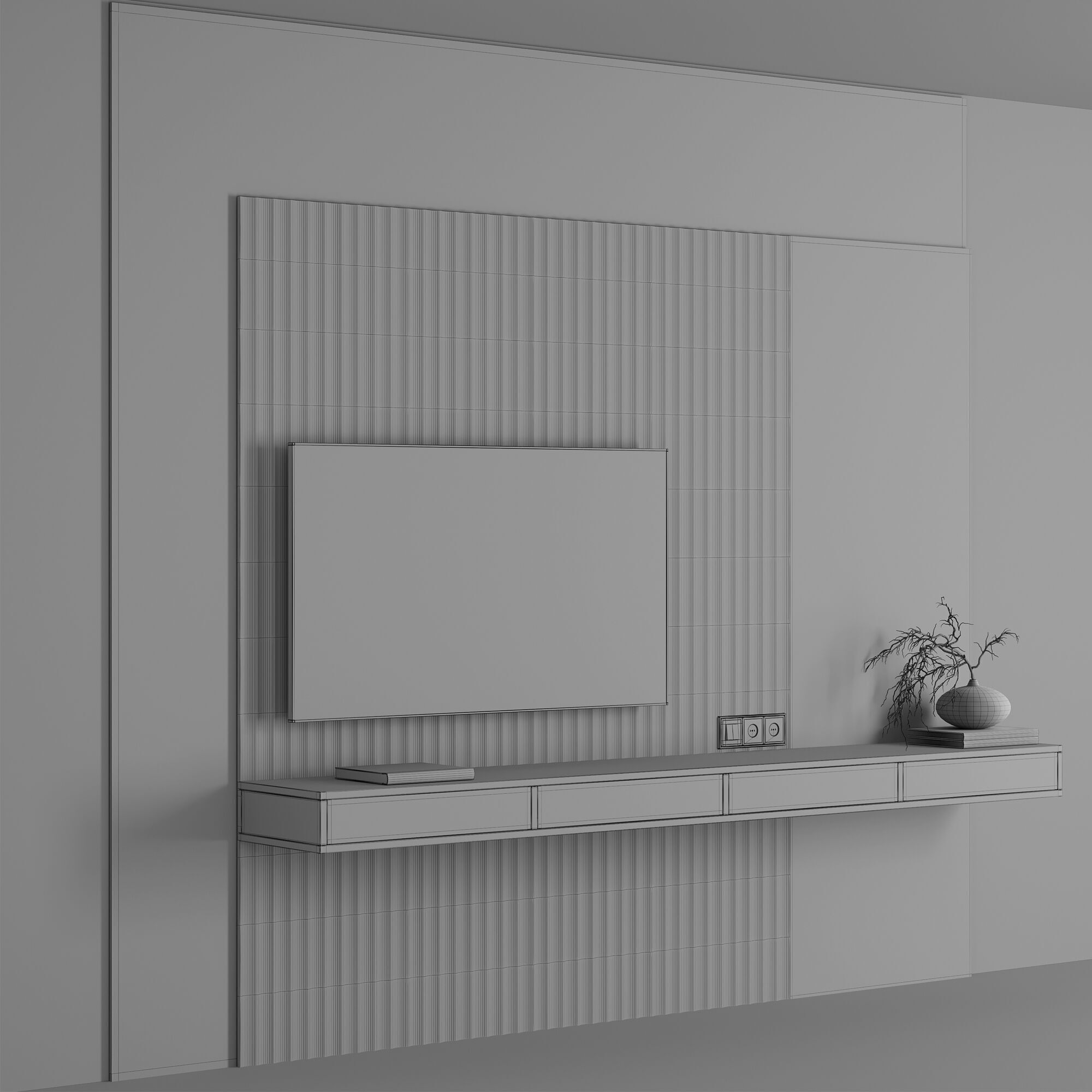 Bedroom Furniture Composition 22 3D model_6