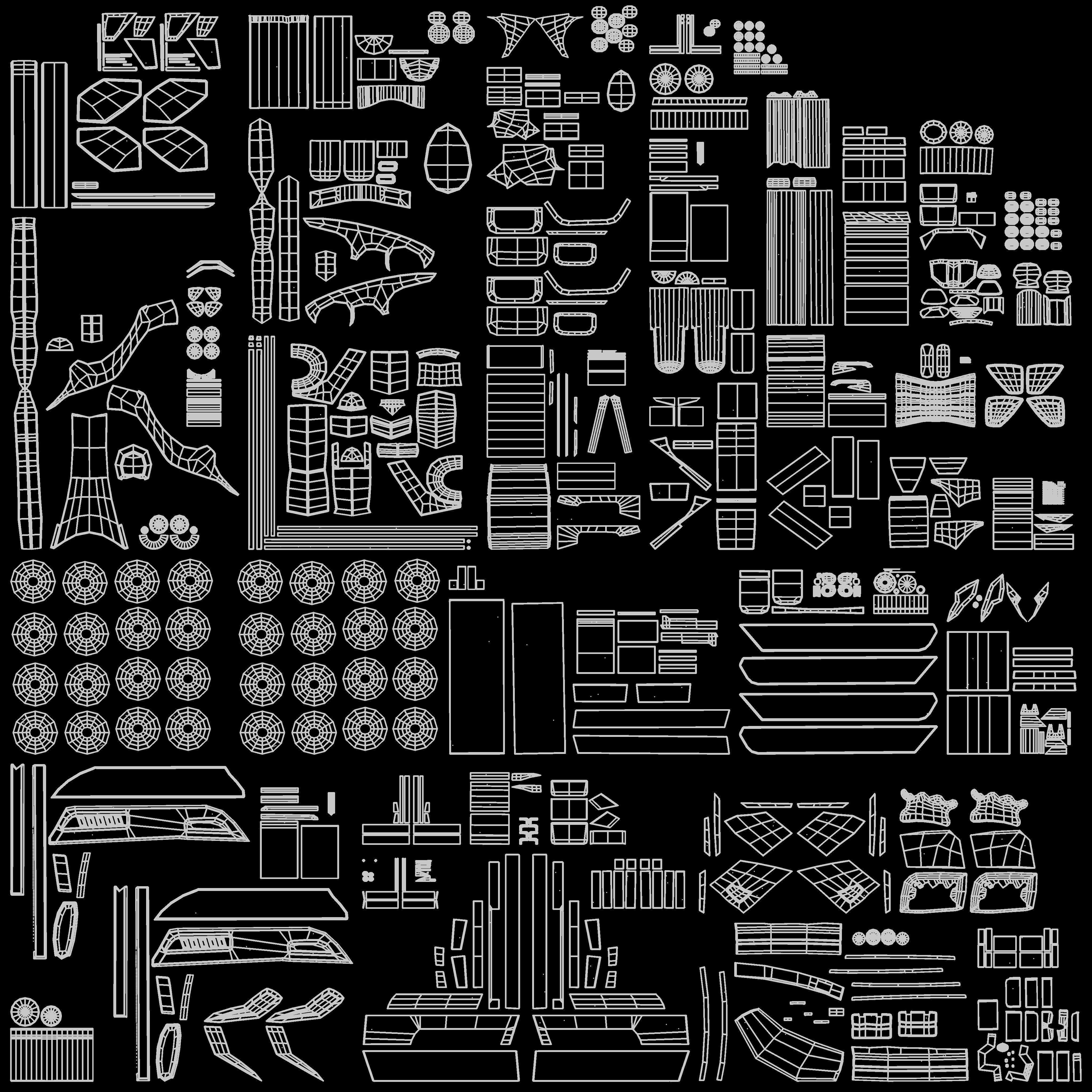 Beta Suit and Sci-Fi Gun Low-poly 3D model_20