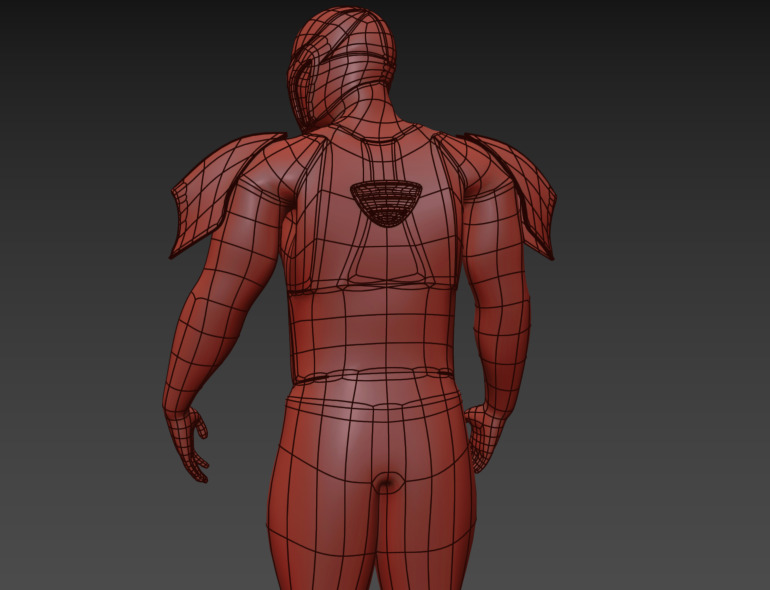 Beta Suit and Sci-Fi Gun Low-poly 3D model_3