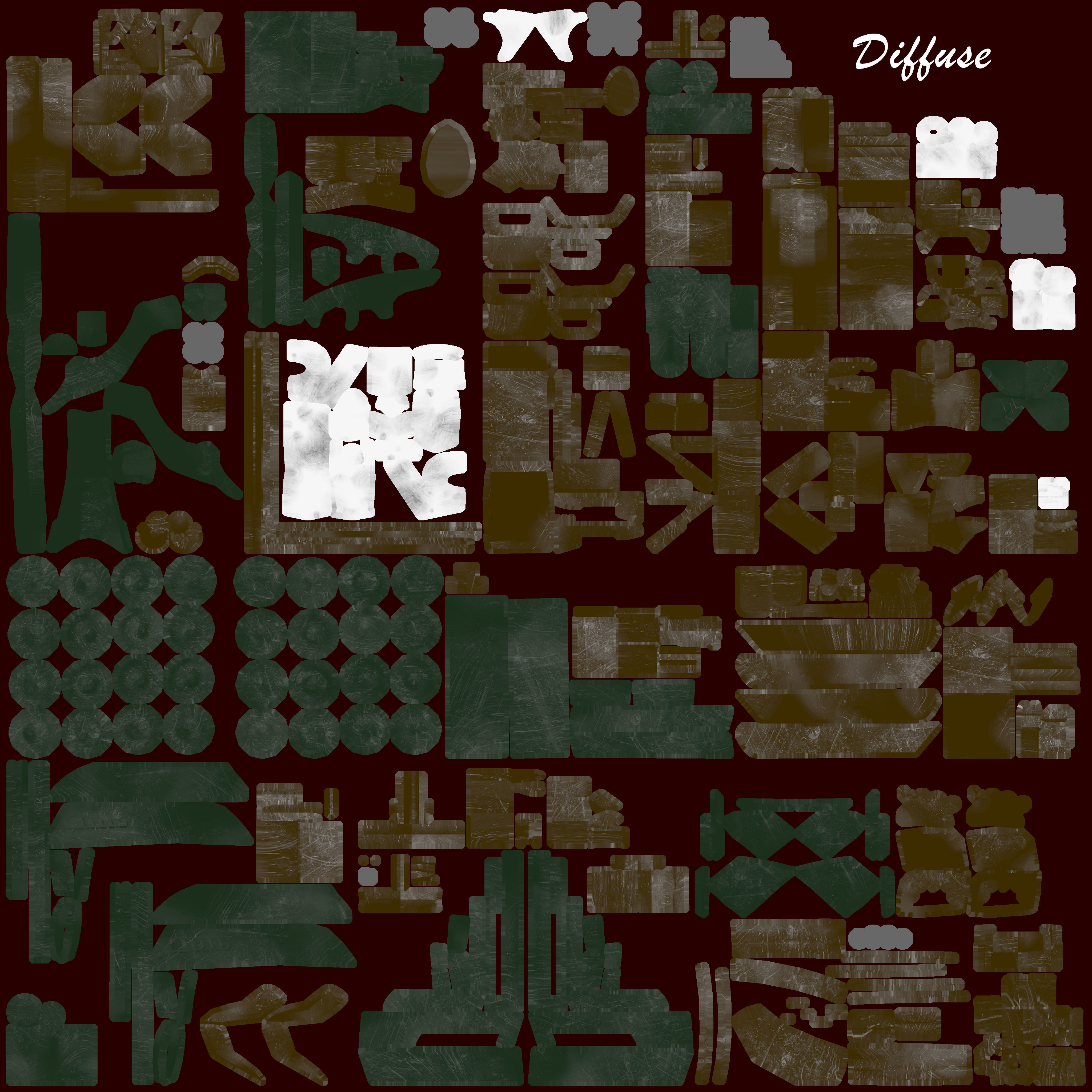 Beta Suit and Sci-Fi Gun Low-poly 3D model_18