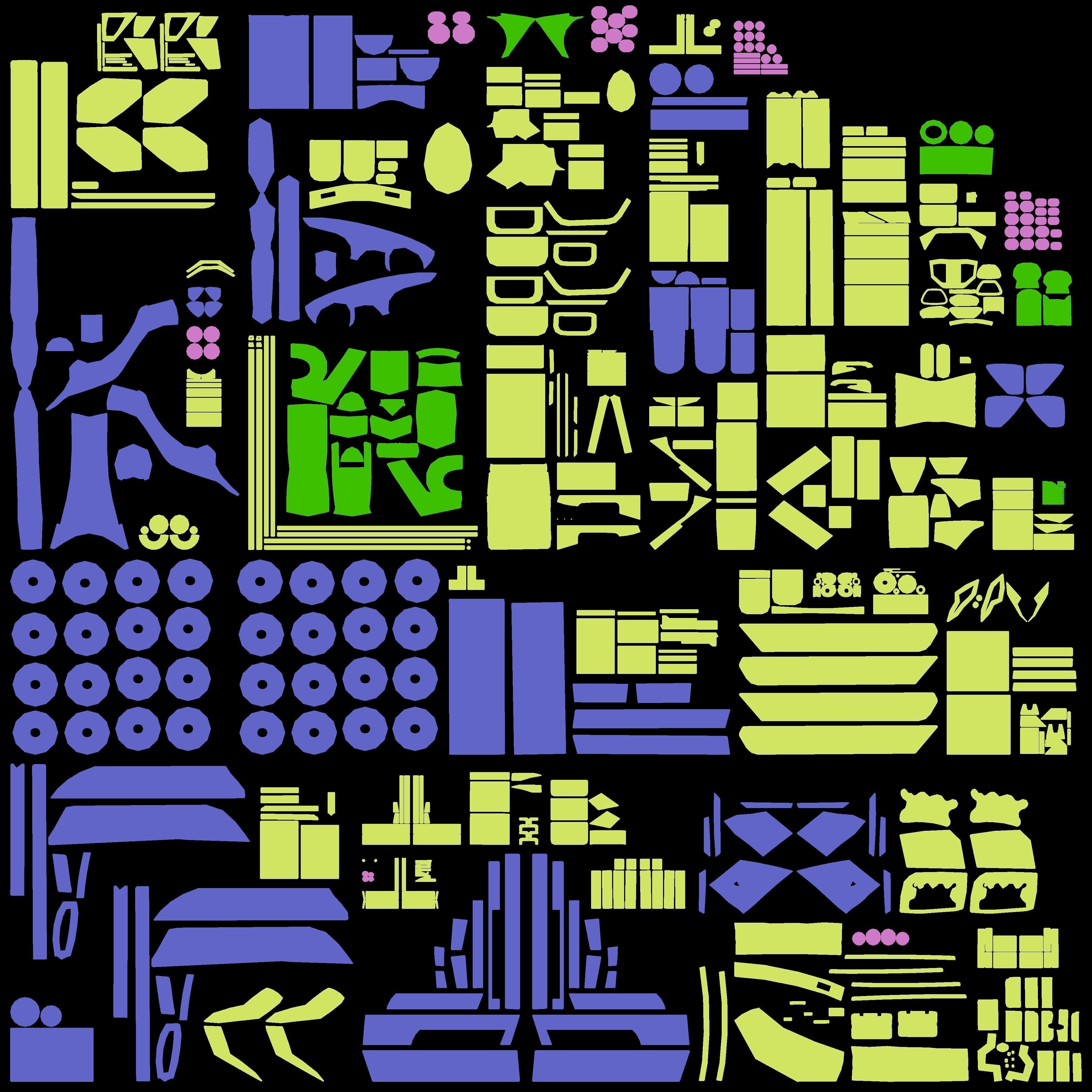 Beta Suit and Sci-Fi Gun Low-poly 3D model_19