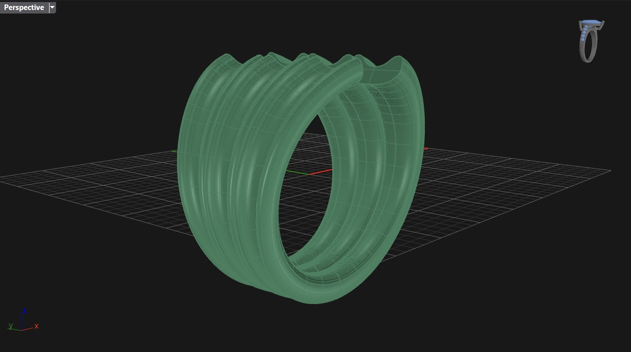 free form ring N36 3D print model_5
