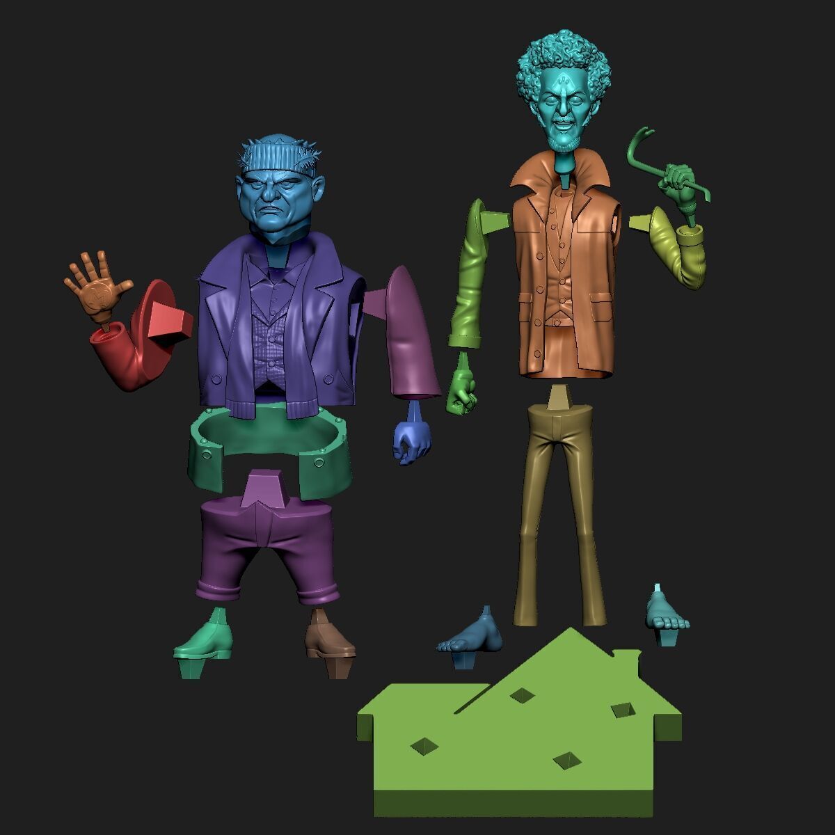 Stylized Harry and Marv - Wet Bandits Home Alone 3D Print Model 3D print model_18