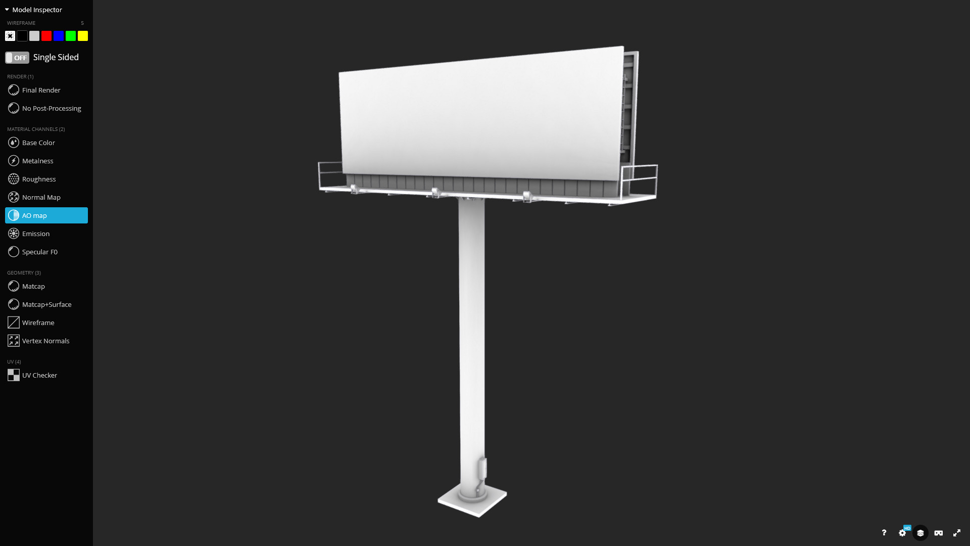 Billboard Fast Food 3D Model Low-poly 3D model_8
