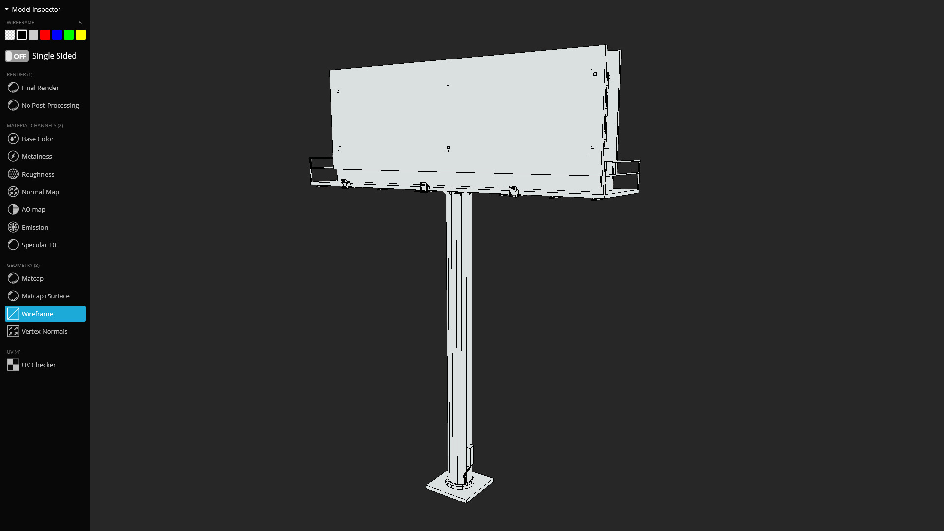 Billboard Fast Food 3D Model Low-poly 3D model_11