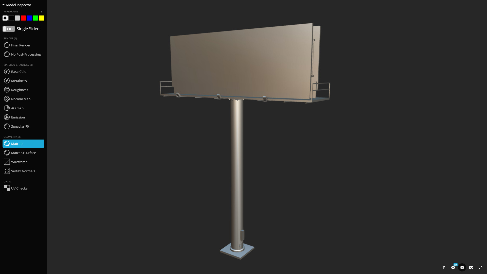 Billboard Fast Food 3D Model Low-poly 3D model_9