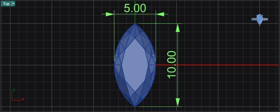 Prong set marquise shape diamond five stone ring  3D print model_24