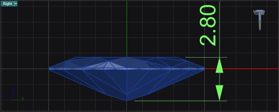 Prong set marquise shape diamond five stone ring  3D print model_25