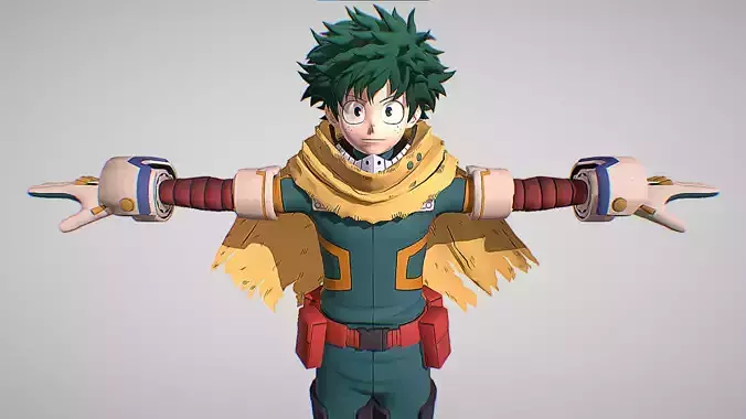 Izuku Midoriya Costume Zeta - My Hero Academia 3D model
