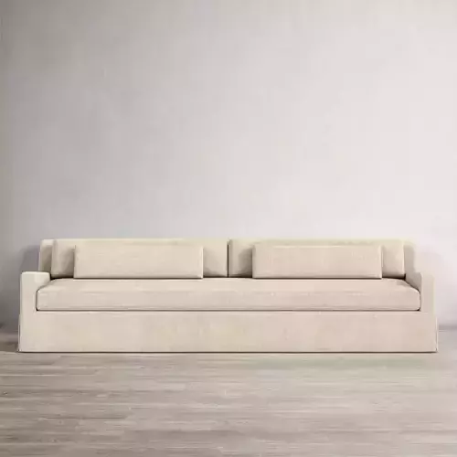 Belgian Slope Arm Slipcovered Bench-Cushion 3D model