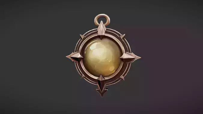 Ornate circular pendant