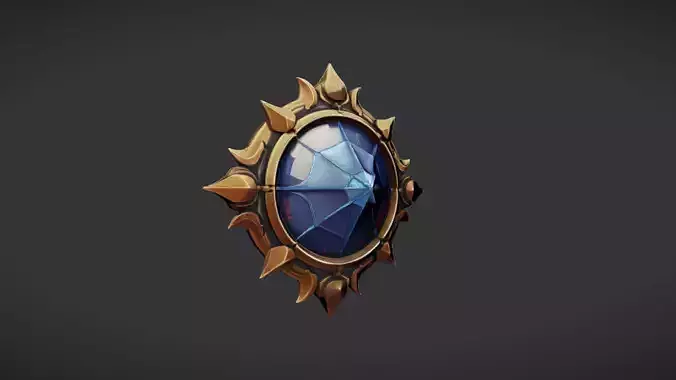 fantasy circular emblem with spikes