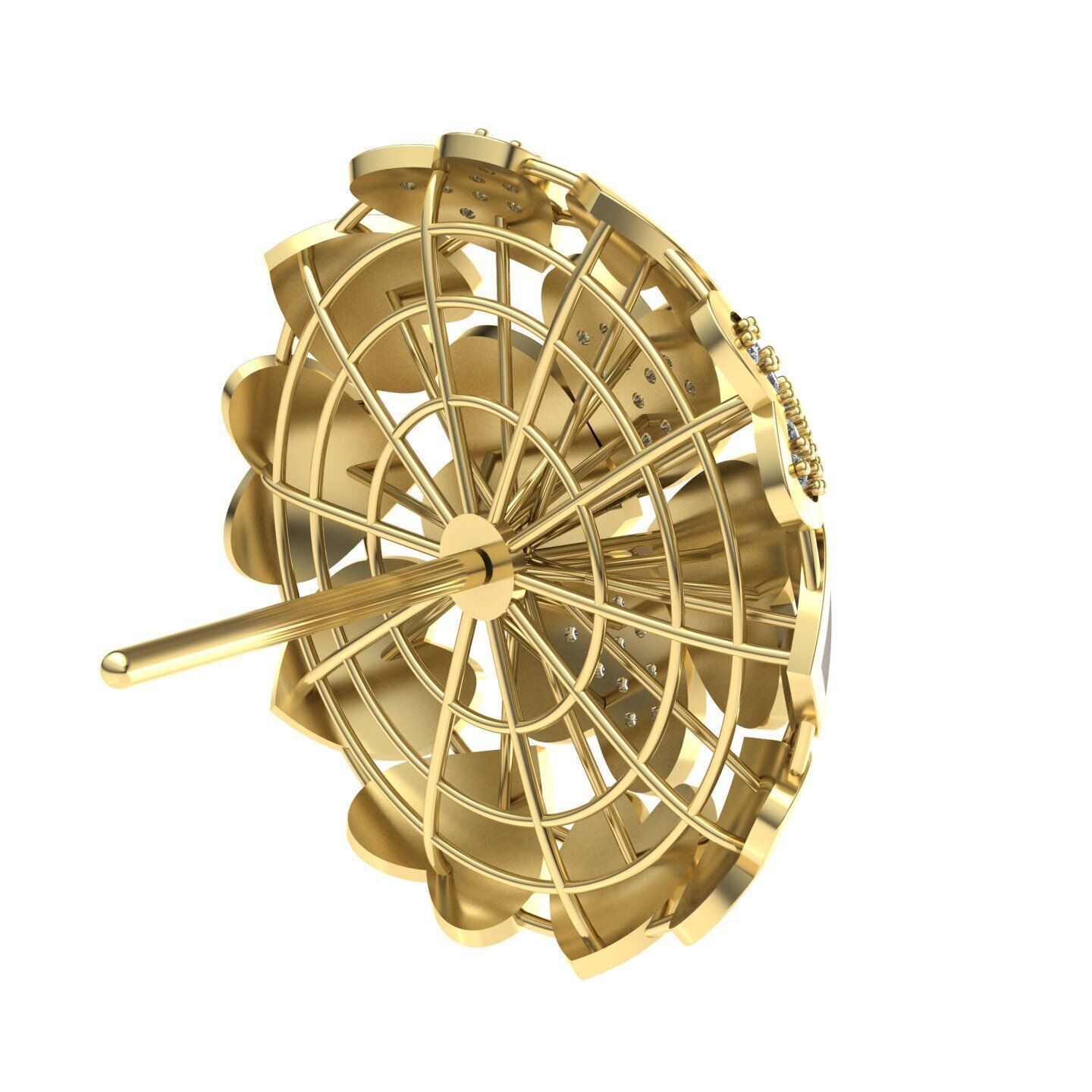 Heart earrings 01 3D print model_7