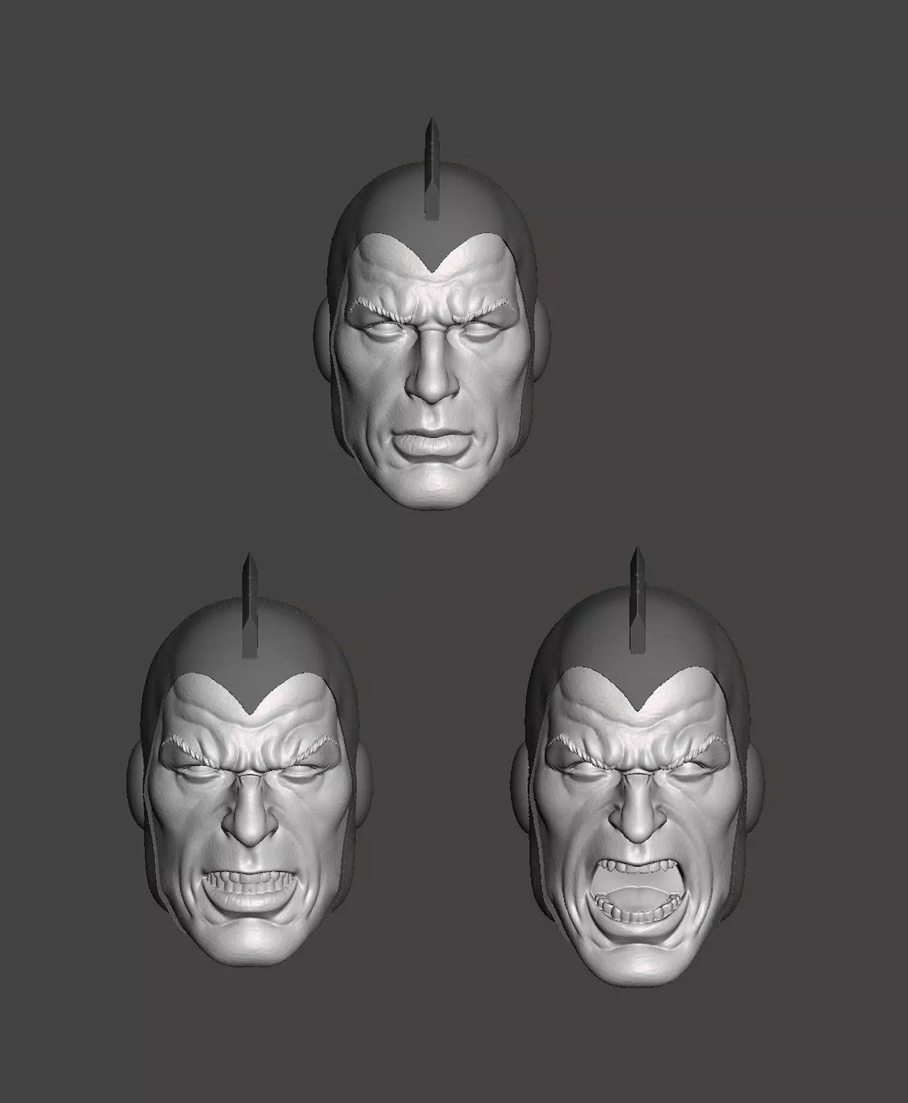 DC JSA STARMAN EXPRESSION 3-PACK HEADSCULPT 3D print model