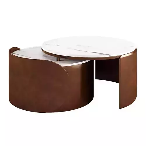 Golden Coffee Table With Ceramic Top