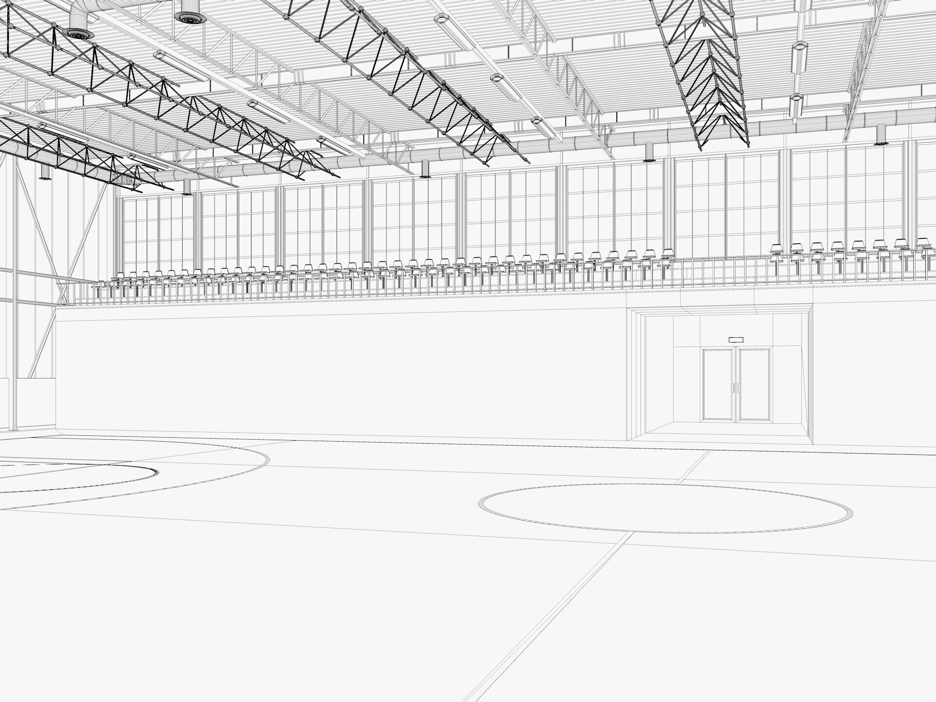 Basketball gym 3D model_26