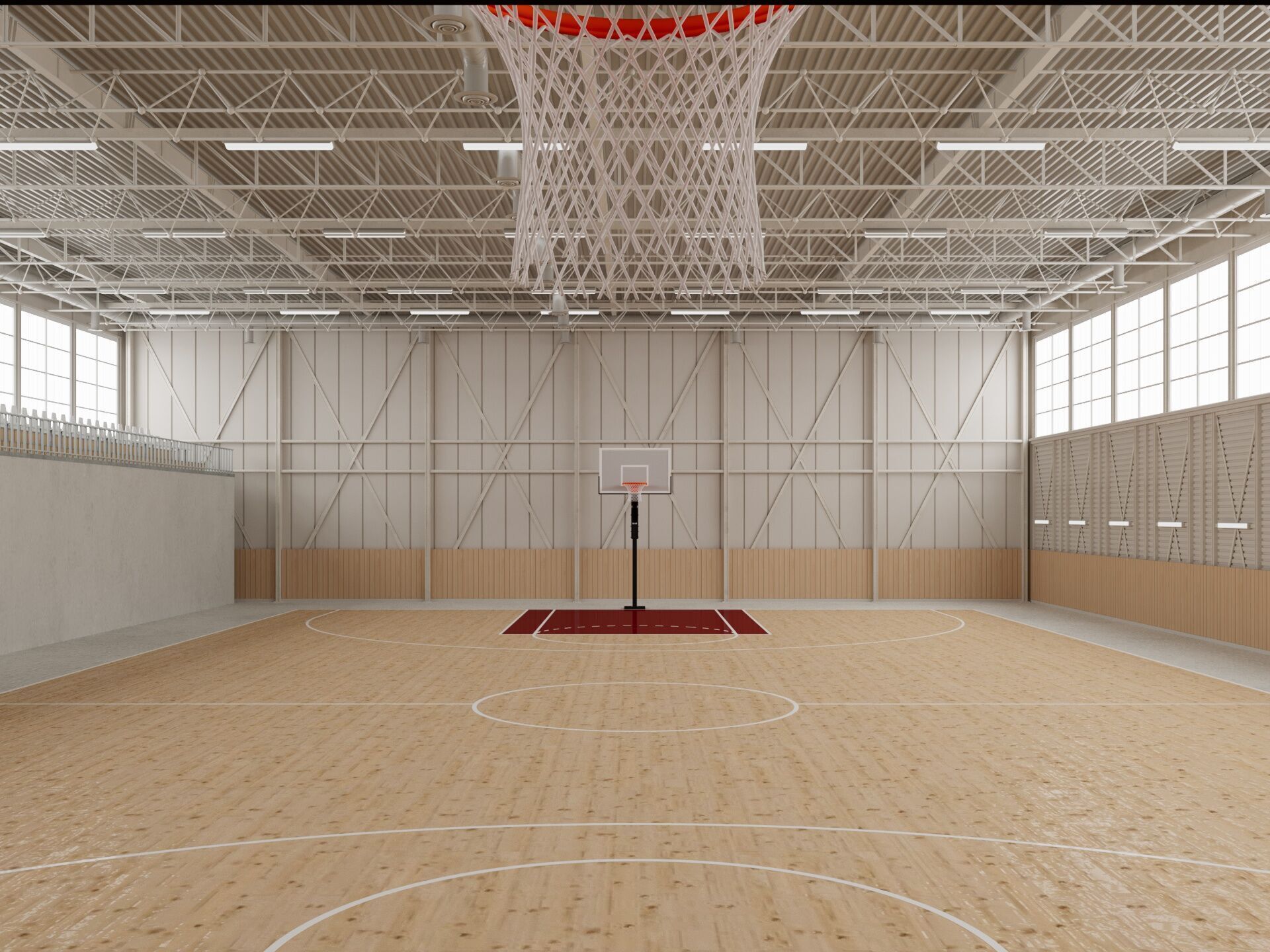 Basketball gym 3D model_11