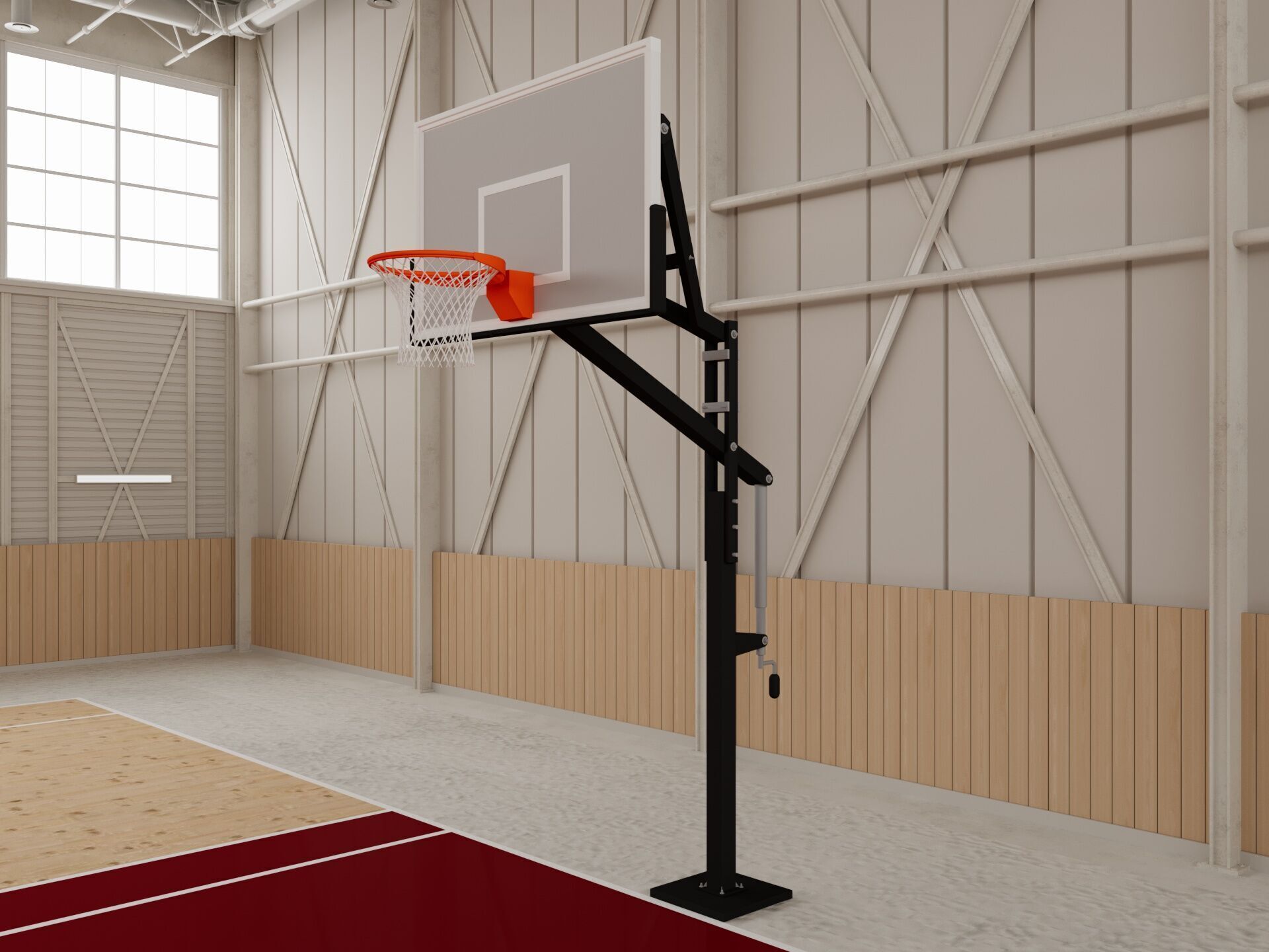Basketball gym 3D model_8