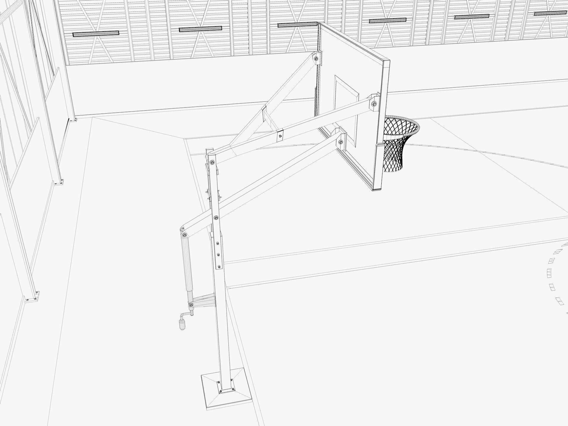 Basketball gym 3D model_24