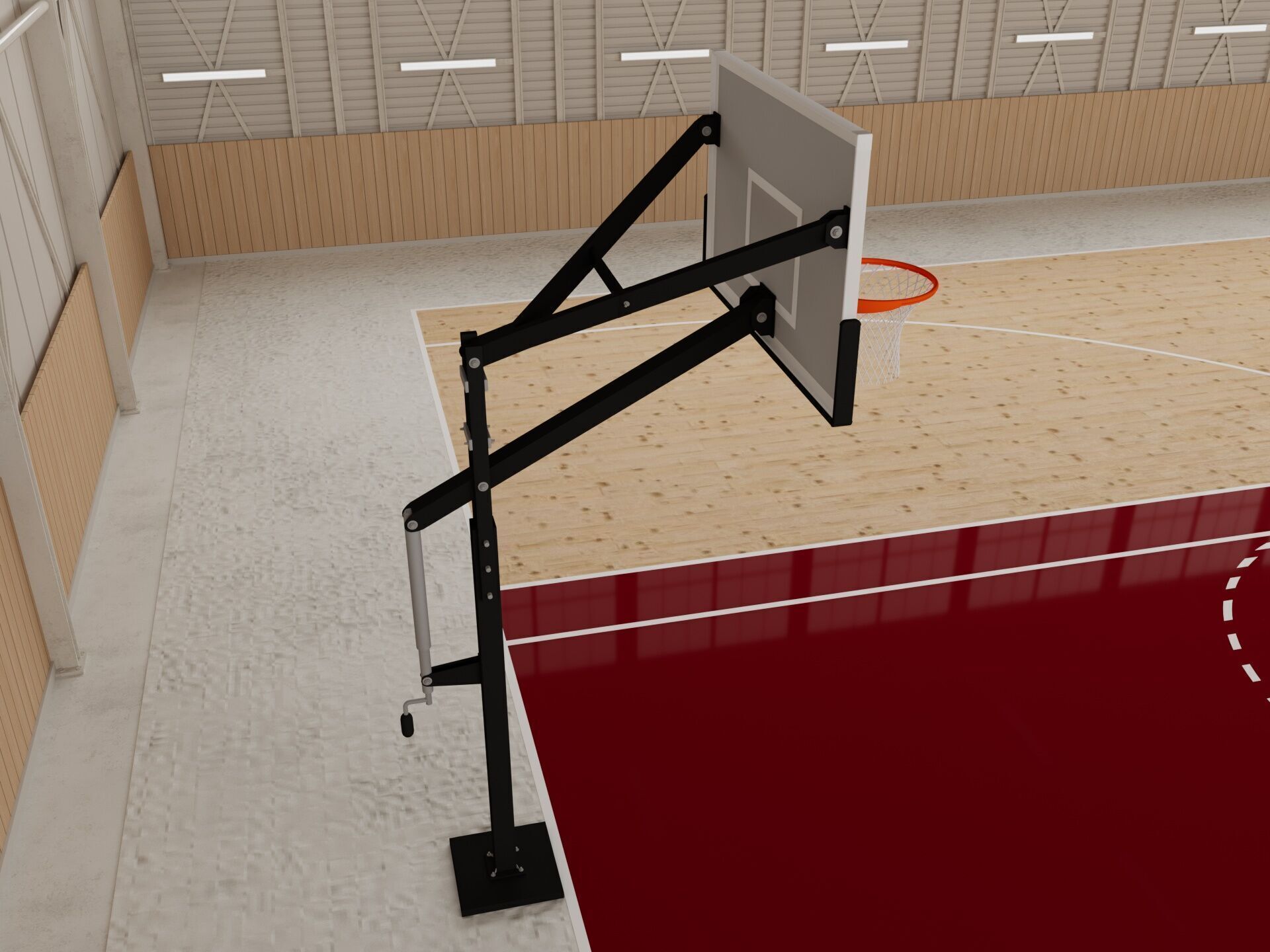 Basketball gym 3D model_10
